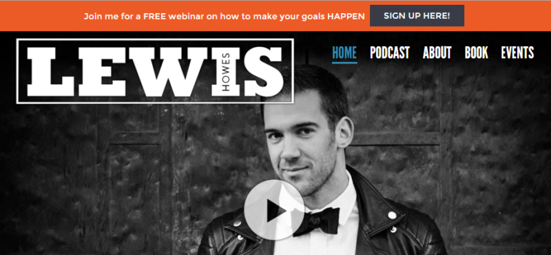 Lewis Howes Webinar top bar