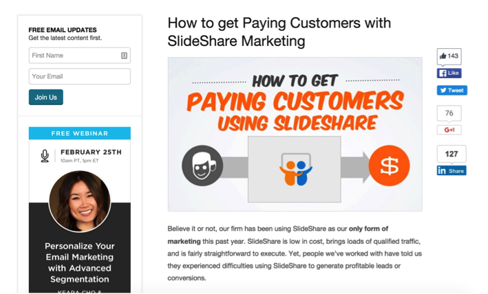 market online courses with Slideshare