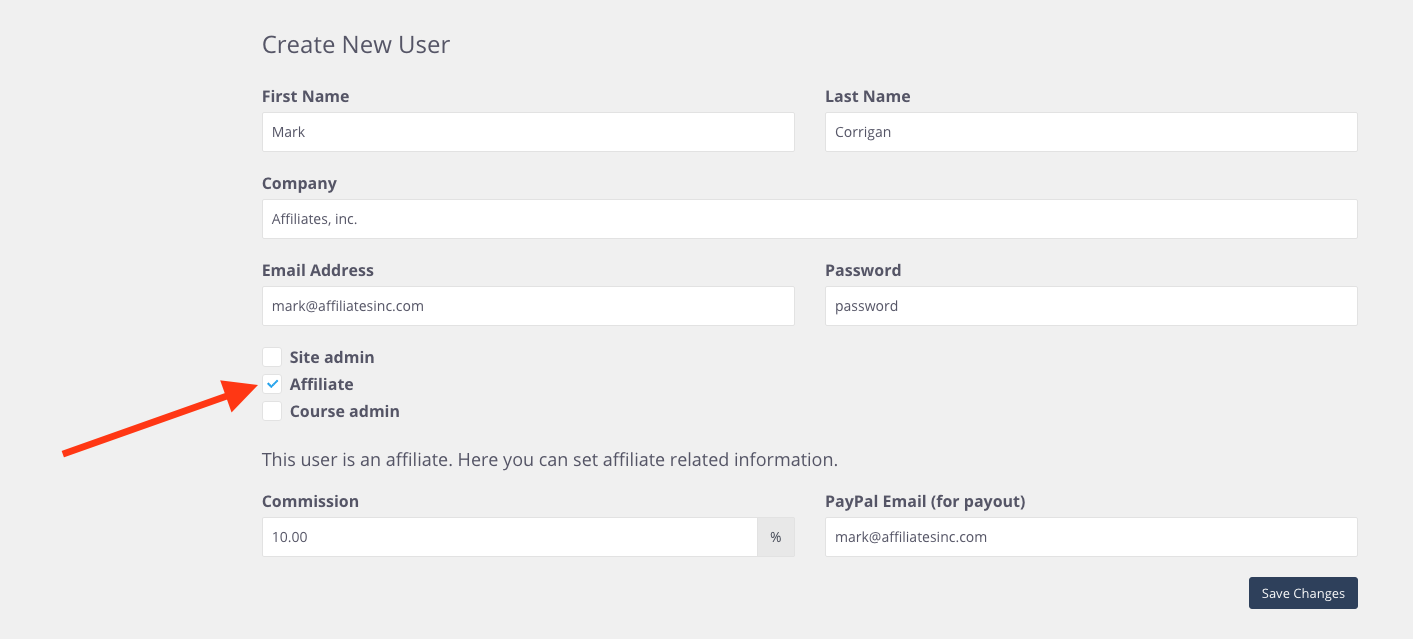 Adding affiliates to your online course | Thinkific