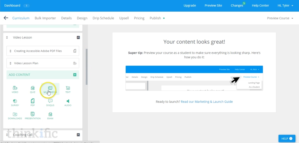 How to add a Typeform quiz to your Thinkific course (Step 3)