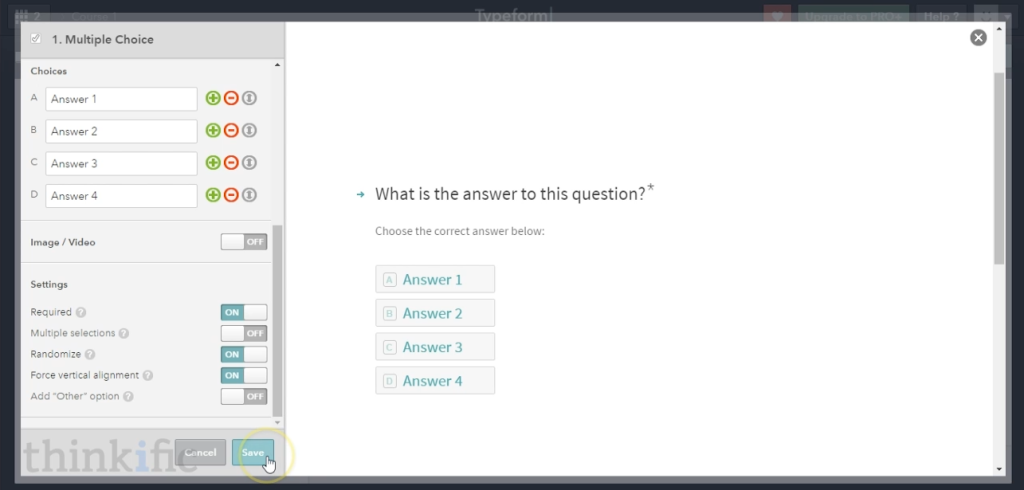 How to Create Quizzes for your Online Course using Typeform (Step 4)