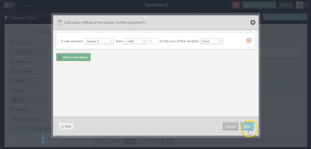 How to Create Quizzes for your Online Course using Typeform (Step 5)