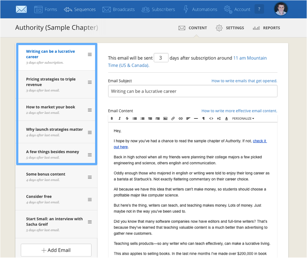 email marketing for course creators