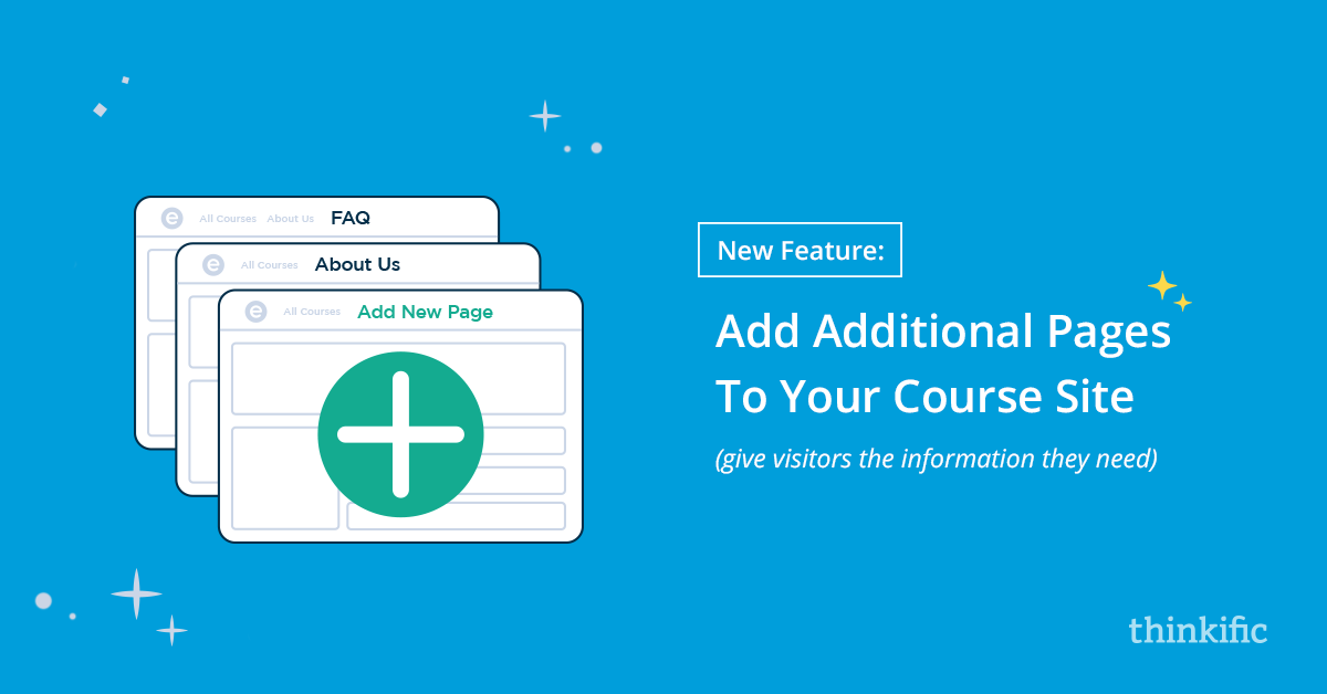 Add additional pages to your online school