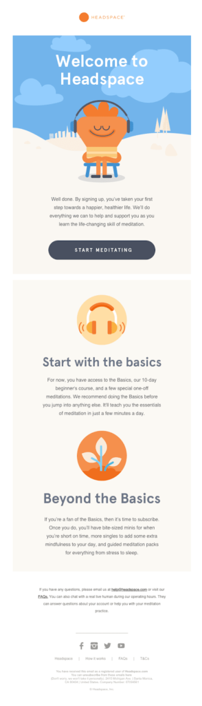 Headspace Welcome Email 10