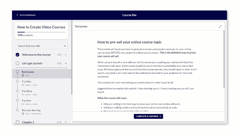 Removing the margins from a text lesson and showing the before and after