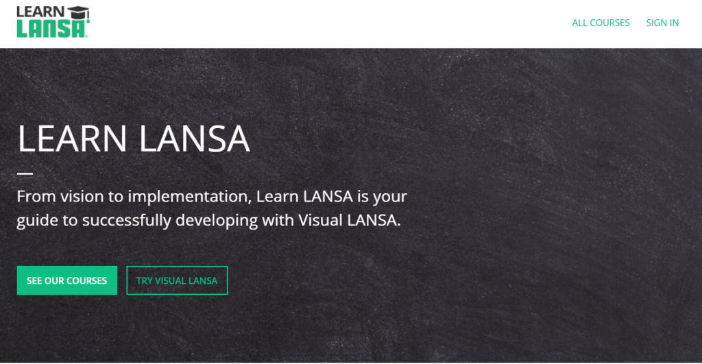 A screenshot example of Lansa's customer education LMS built on Thinkific