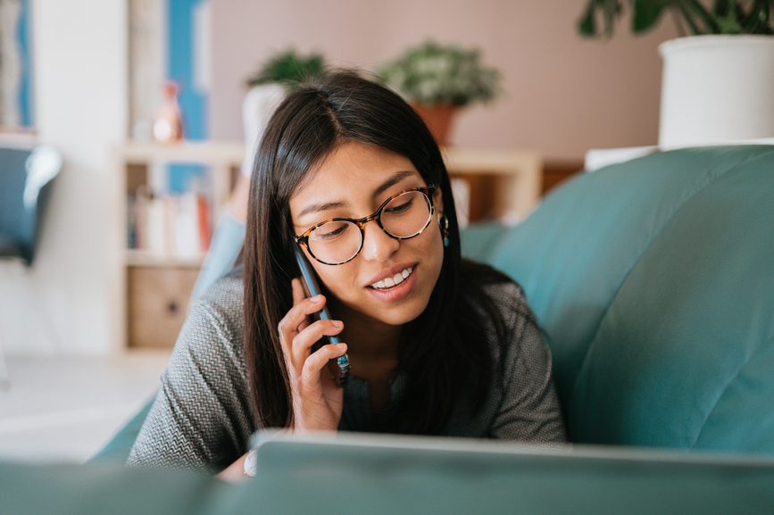 Young Woman Working From Home