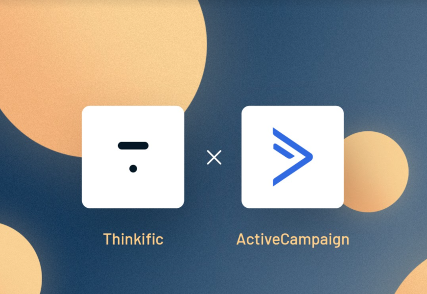 Thinkific and ActiveCampaign Logos