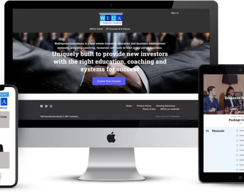 Portfolio sample featuring WeEmpowerUAcademy