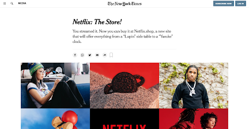 Netflix Press Social Proof Example