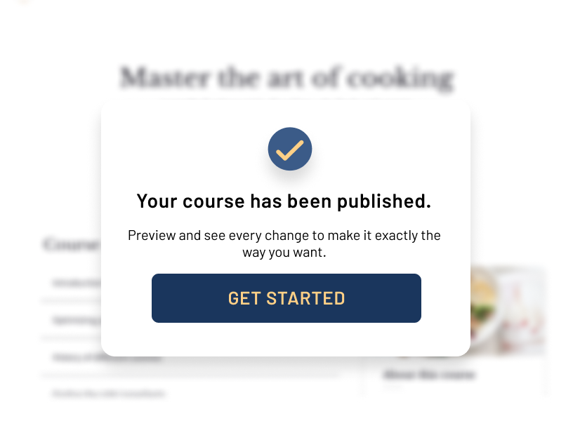 Publish course content