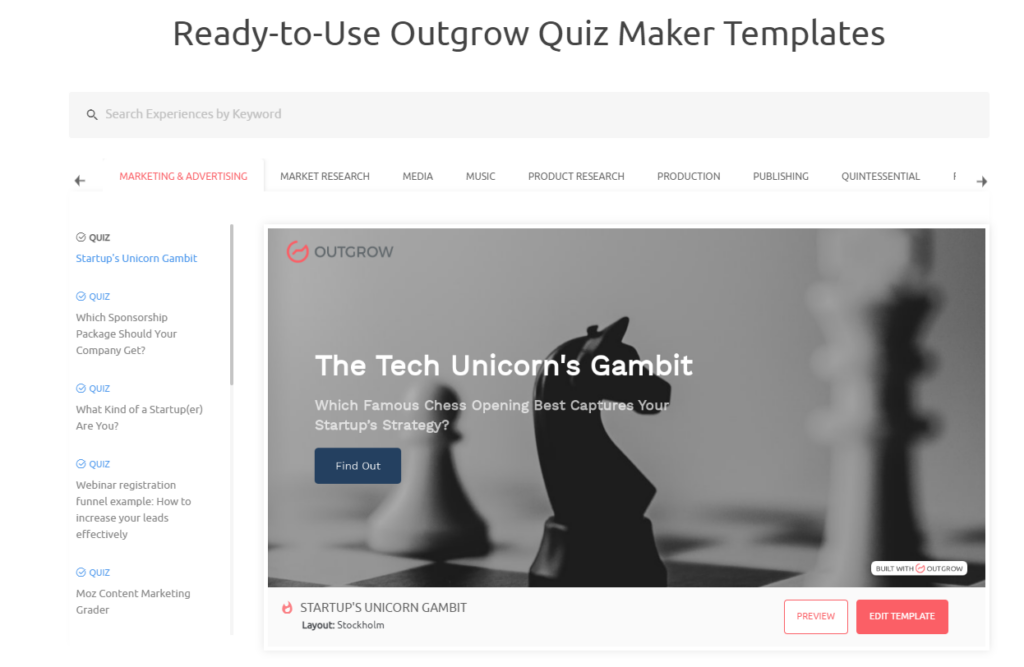 Outgrow Quiz Maker