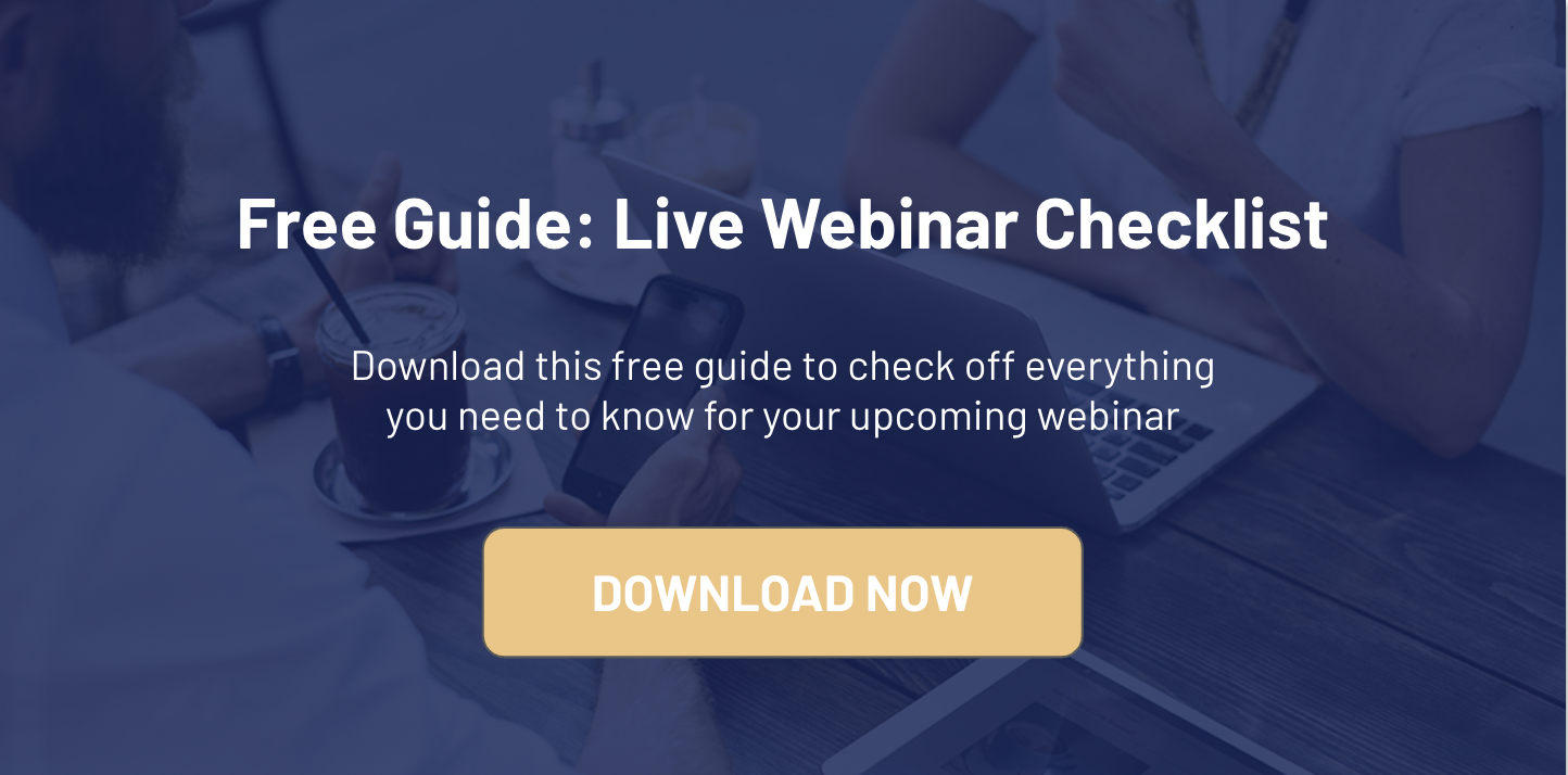 Live webinar checklist