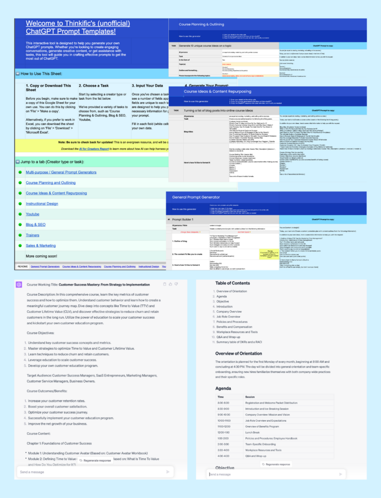 Chatgpt Prompt Generator Templates thumbnail image, featuring semple templates, and responses.