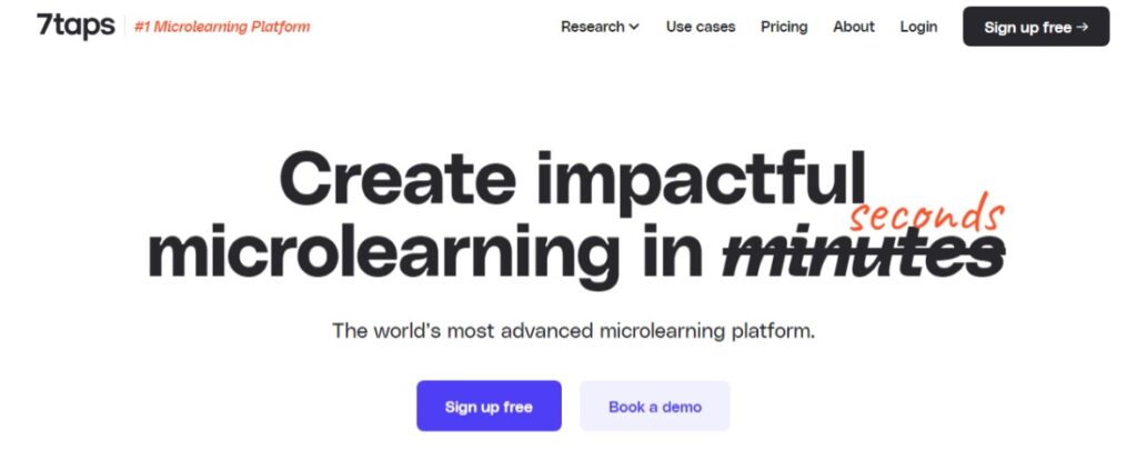 7taps Microlearning Screenshot
