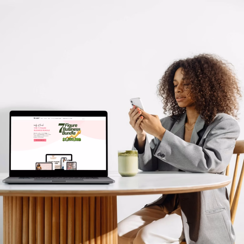 woman at a desk
