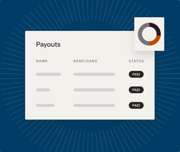 Tcommerce payouts screen mockup