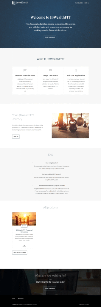 Screenshot of a website