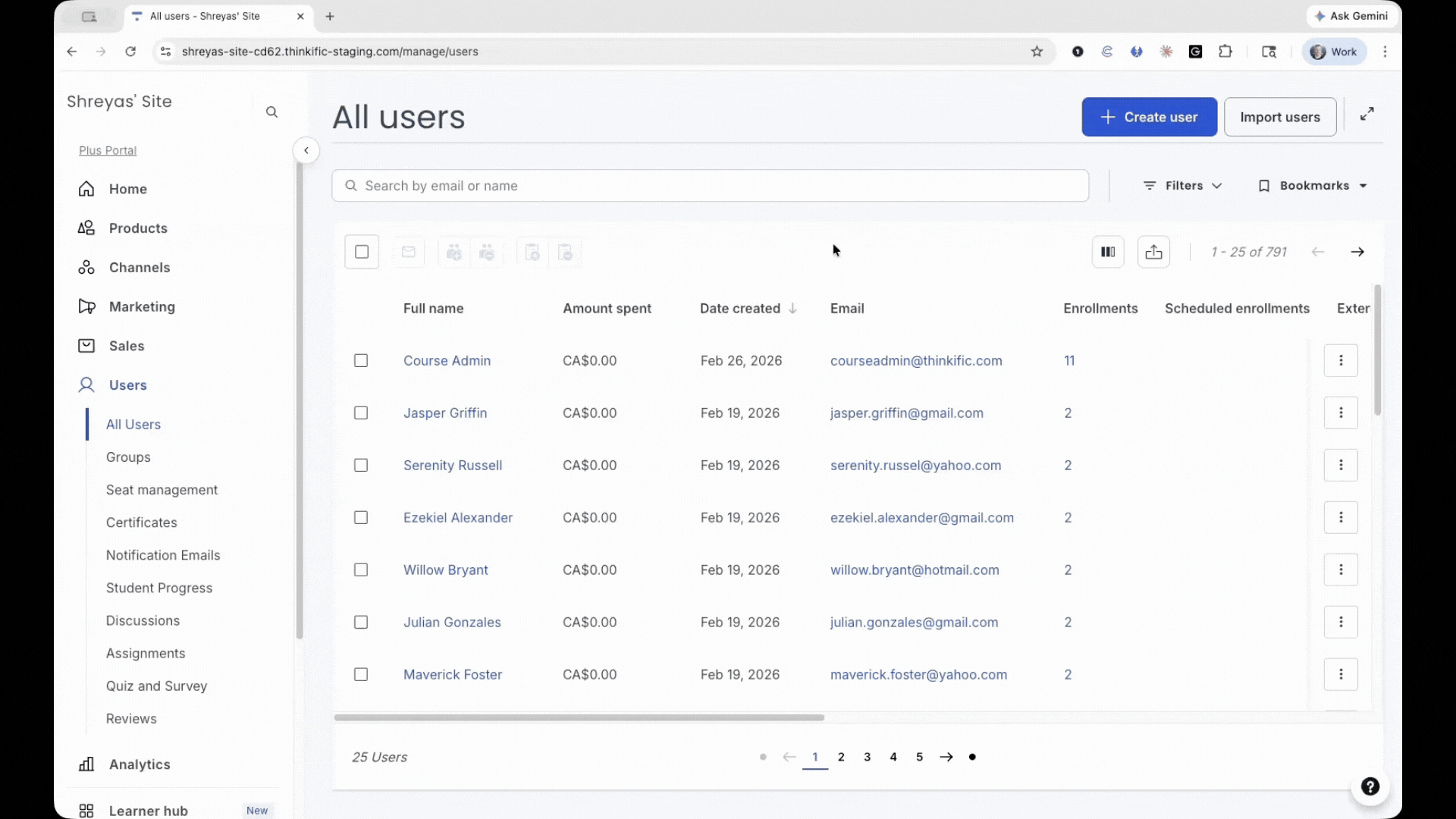 thinkific admin tools
