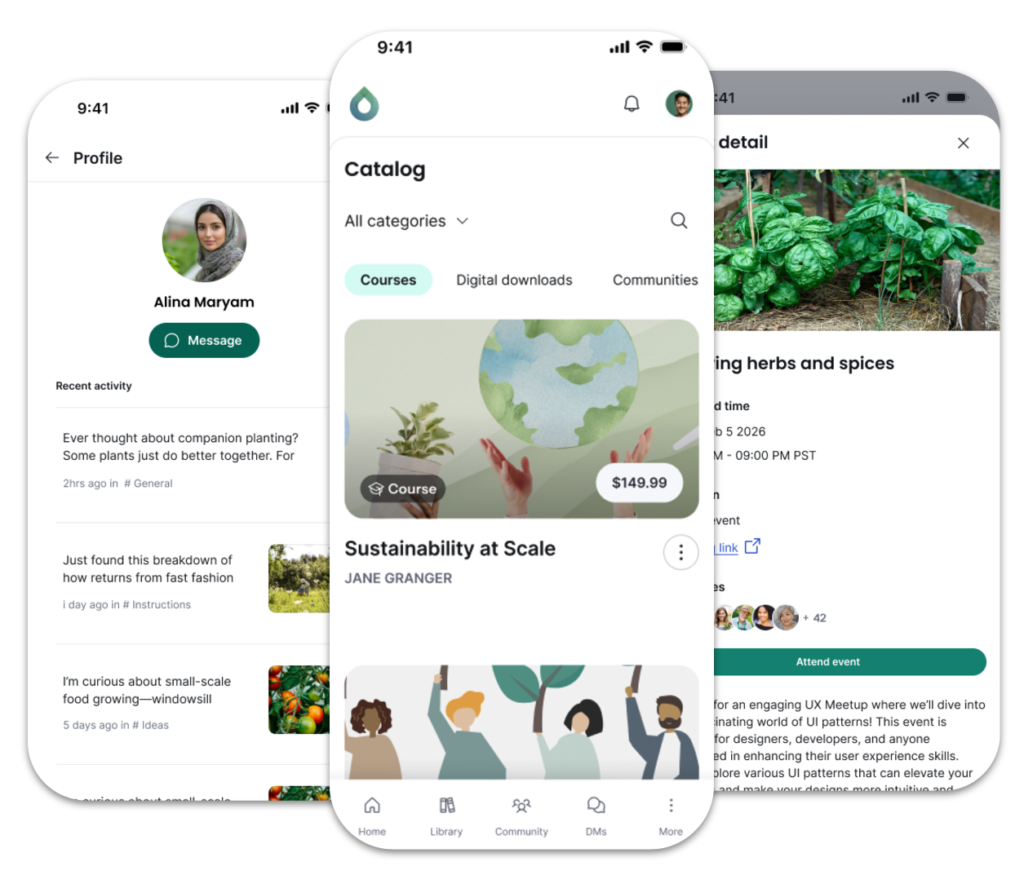 Thinkific branded mobile app
