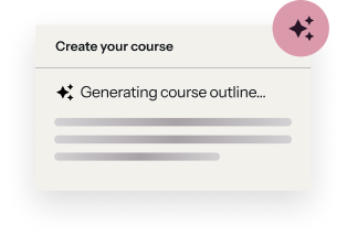 AI generating a course outline
