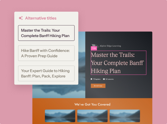 AI offers alternate titles