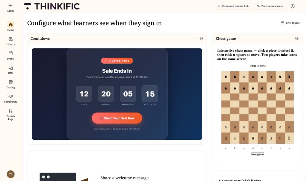 learner hub- custom widgets Learner hub- custom widgets