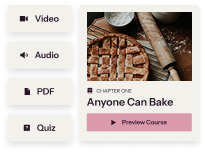 a mockup of a course