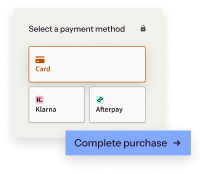 a mockup of different payment methods