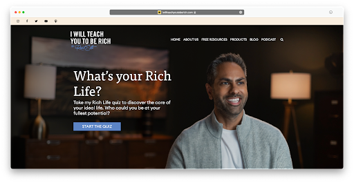 Screenshot of Ramit Sethi website